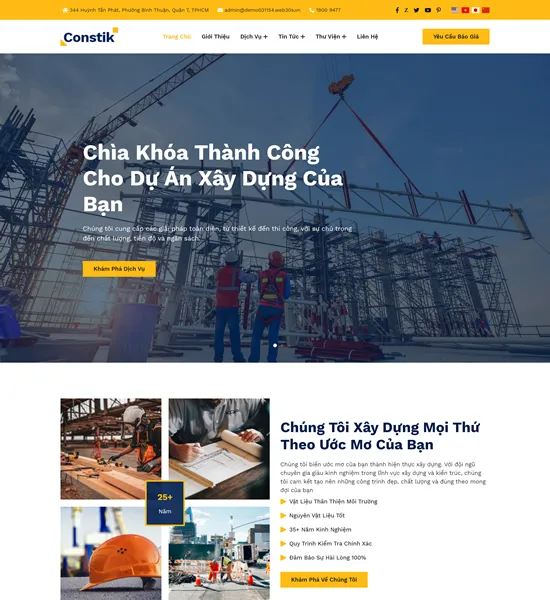 Giao diện website đơn giản và trực quan