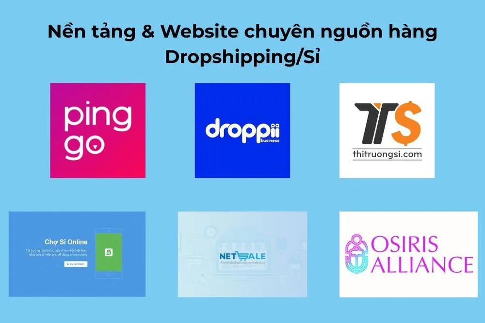 Nền tảng và website chuyên nguồn hàng Dropshipping/Sỉ là cách kinh doanh quần áo online hiệu quả