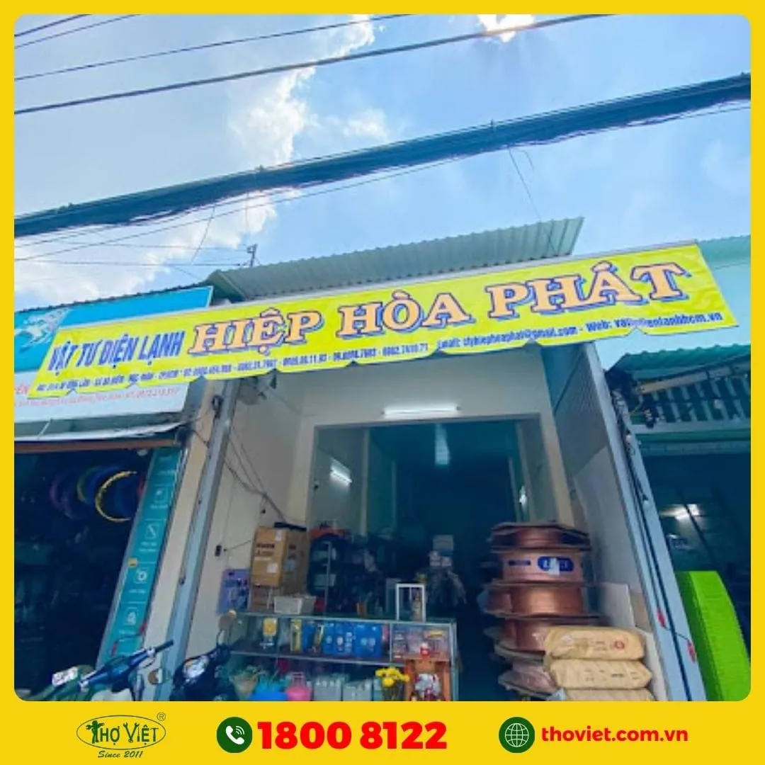 Hình ảnh minh họa cửa hàng vật tư điện lạnh Hiệp Hòa Phát, một tiệm vật tư điện lạnh gần đây cung cấp linh kiện chất lượng cao.