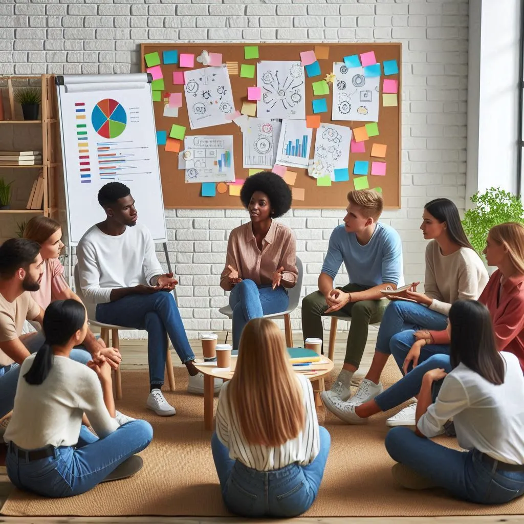 Học sinh thảo luận nhóm trong lớp học về các phương pháp tự quản lý học tập hiệu quả