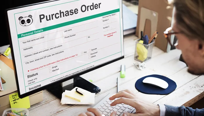 Đơn đặt hàng PO gồm các nội dung cơ bản, chi tiết như mô tả sản phẩm, số lượng, và điều khoản thanh toán