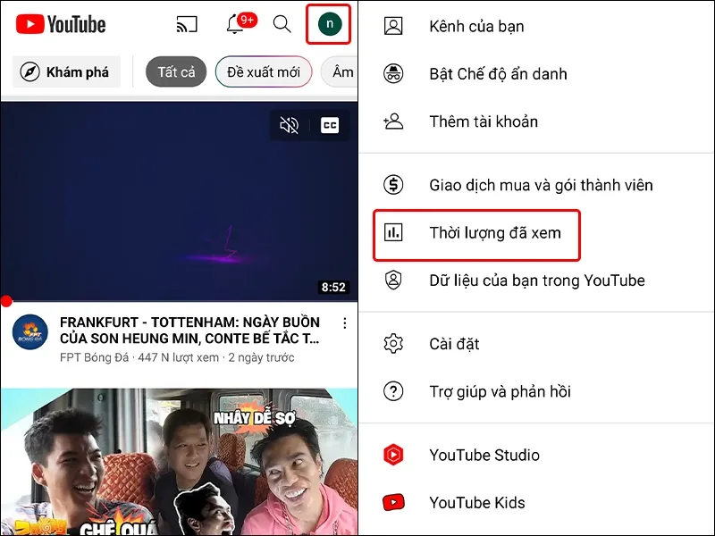 Giao diện cài đặt tính năng Nhắc tôi tạm dừng xem và Nhắc tôi khi đến giờ đi ngủ trên YouTube